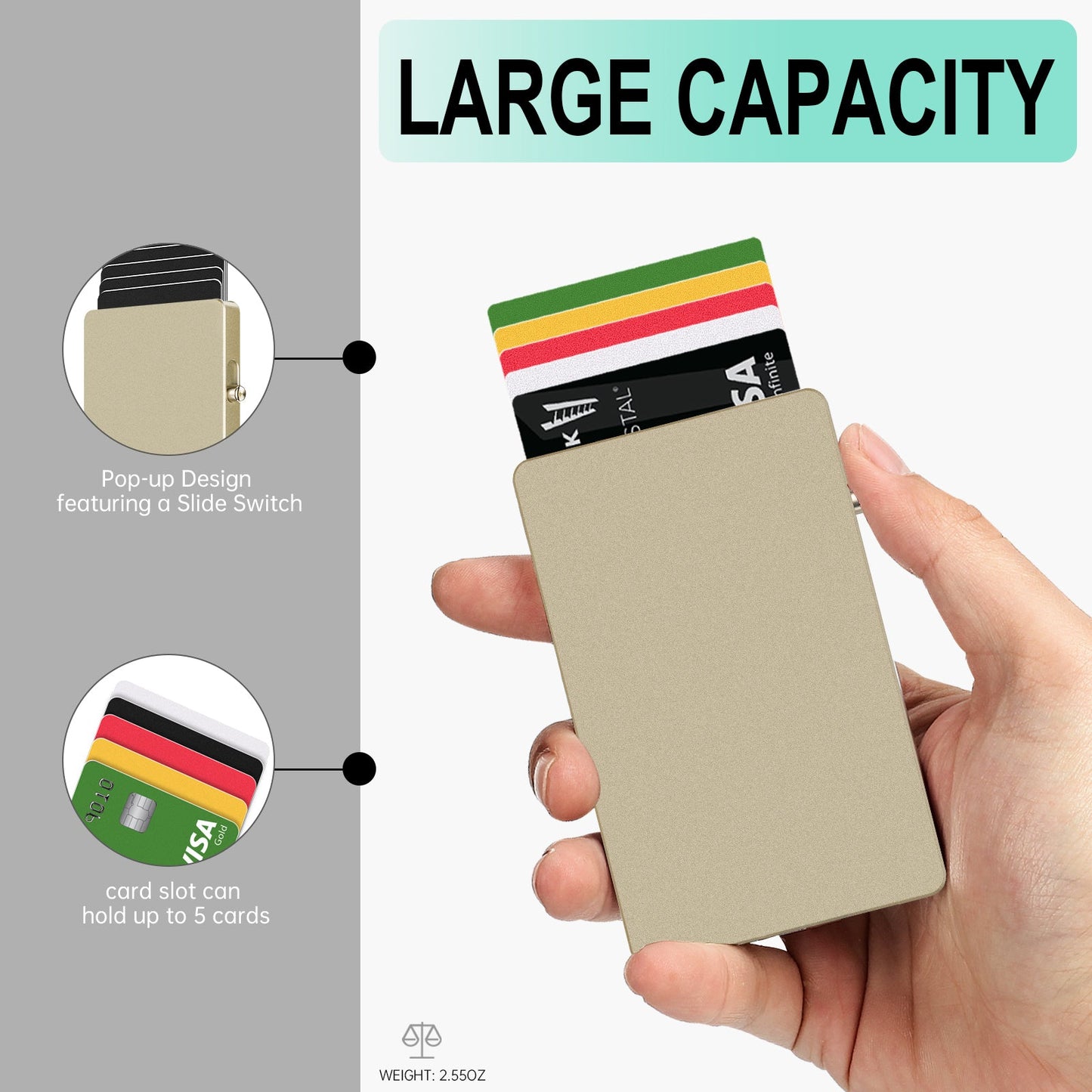 Porte Carte Aluminum Pop Up