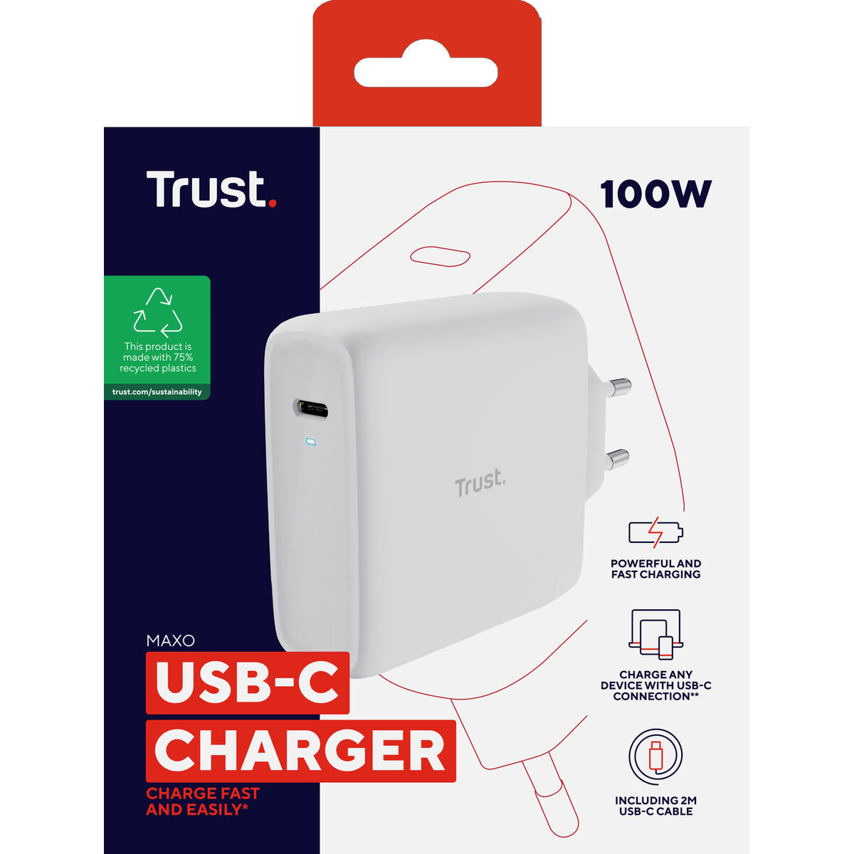 Wall Charger Trust 25140 White-7